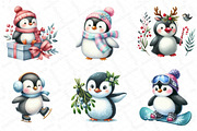 Cute Christmas Penguin Clipart, an Illustration by DreamPrint404 (Thumbnail 4 of 4)