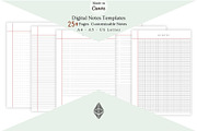Digital Notes Templates, a Stationery Template by CreativeBundlex (Thumbnail 1 of 8)