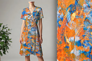 Orange and Blue Paint Abstract, a Background Graphic by Sharon Schwalbe (Thumbnail 1 of 6)