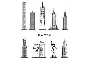 New York Architecture, an Object Graphic by Tettygreen