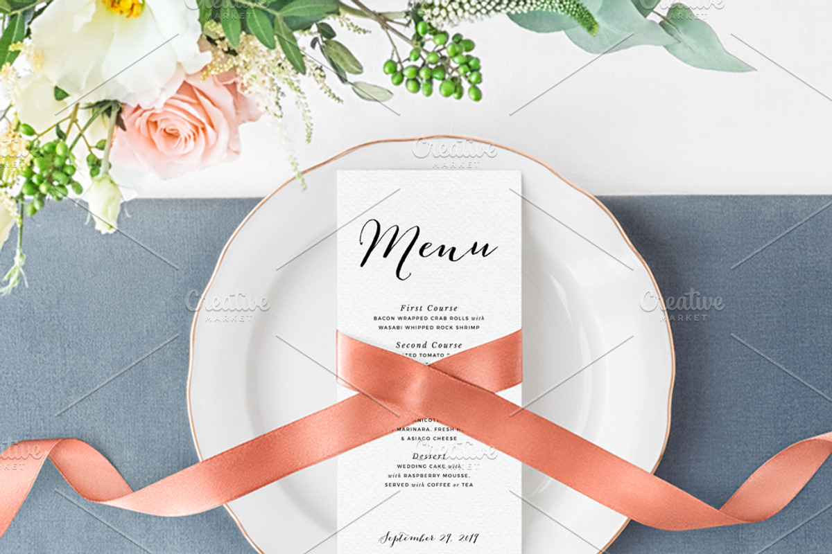 Typography script wedding invite set, an Invitation Template by Inkpower (Photo 5 of 7)