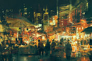 9 cityscape digital paintings bundle, a Person Illustration by Grandfailure (Thumbnail 5 of 10)