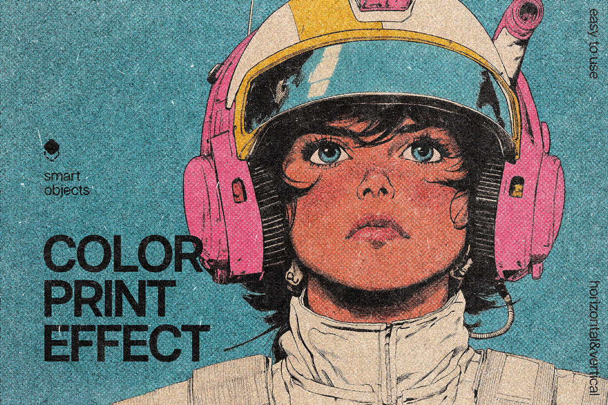 Halftone Color Print Photo Effect, a Brushes & More by Design Squad (Photo 1 of 5)