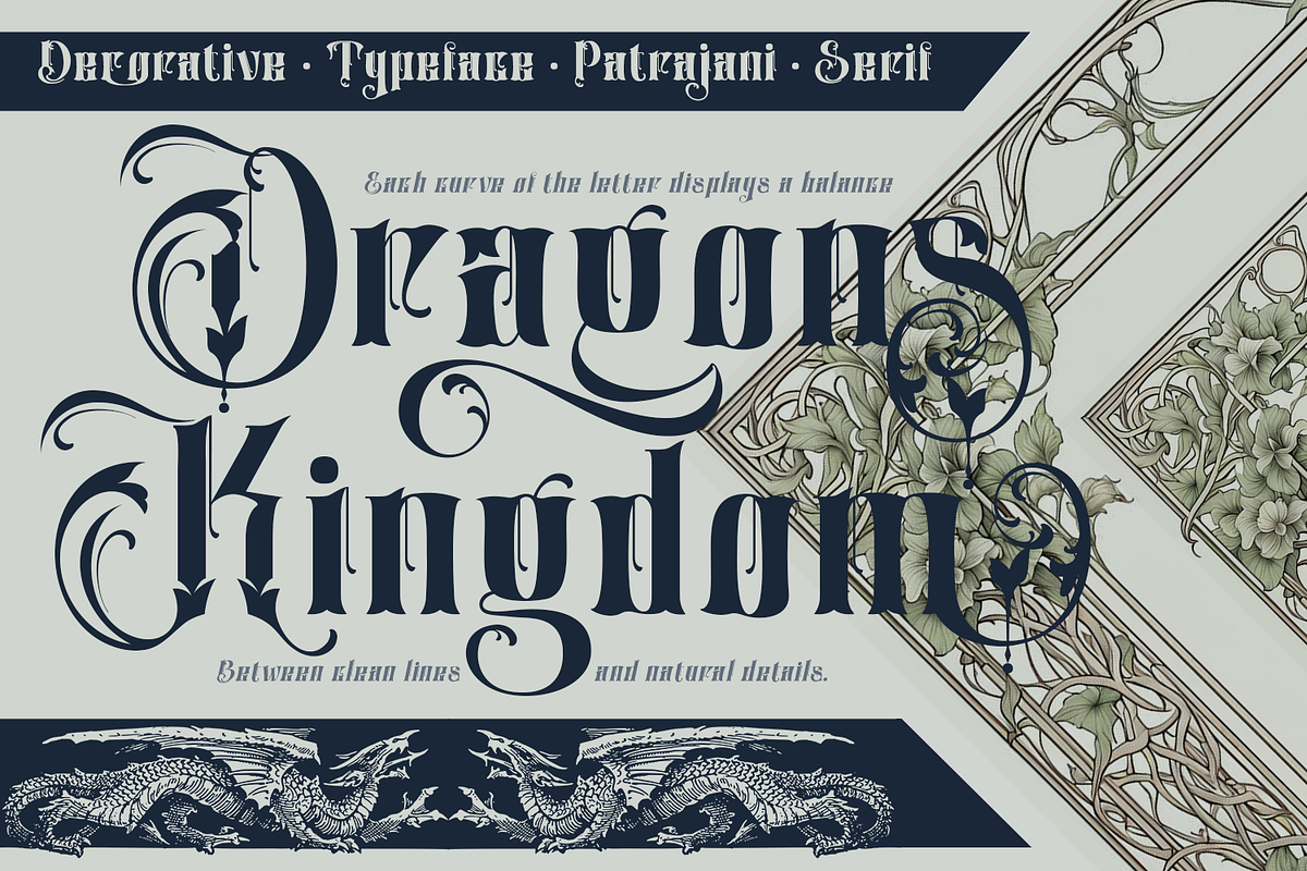 Patrajani - Decorative Serif, a Blackletter Font by TypeClassHeroes (Photo 3 of 15)