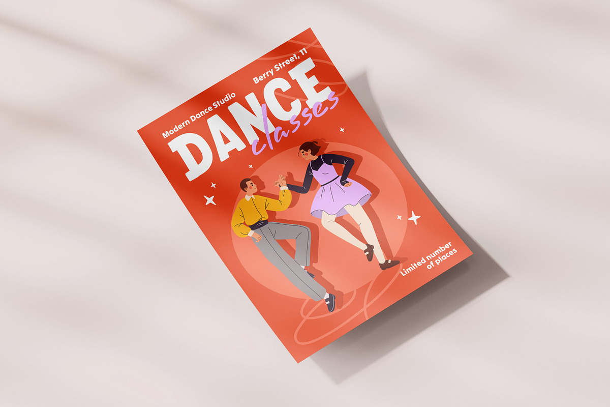 Dancing people. Dancers set, posters, a Person Illustration by PaperTrident (Photo 12 of 12)