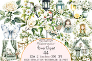 Watercolor Flower Clipart, a Seasonal Illustration by Design Market (Thumbnail 1 of 5)