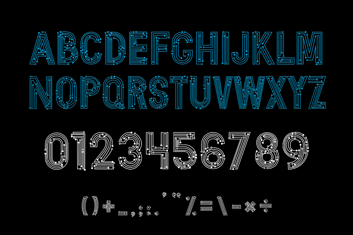 Electronic Circuit Font, a Symbol Font by OWPictures (Photo 5 of 5)