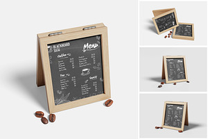 Blackboard Menu Sign Mockup, a Product Mockup by MrLetters