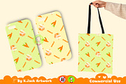 Cute carrot juice seamless pattern, a Background Graphic by K.JackArtwork (Thumbnail 4 of 7)