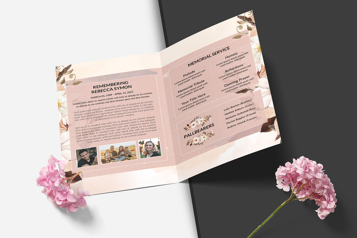 Funeral Program And Prayer Card, a Brochure Template by crazyOWL (Photo 4 of 6)