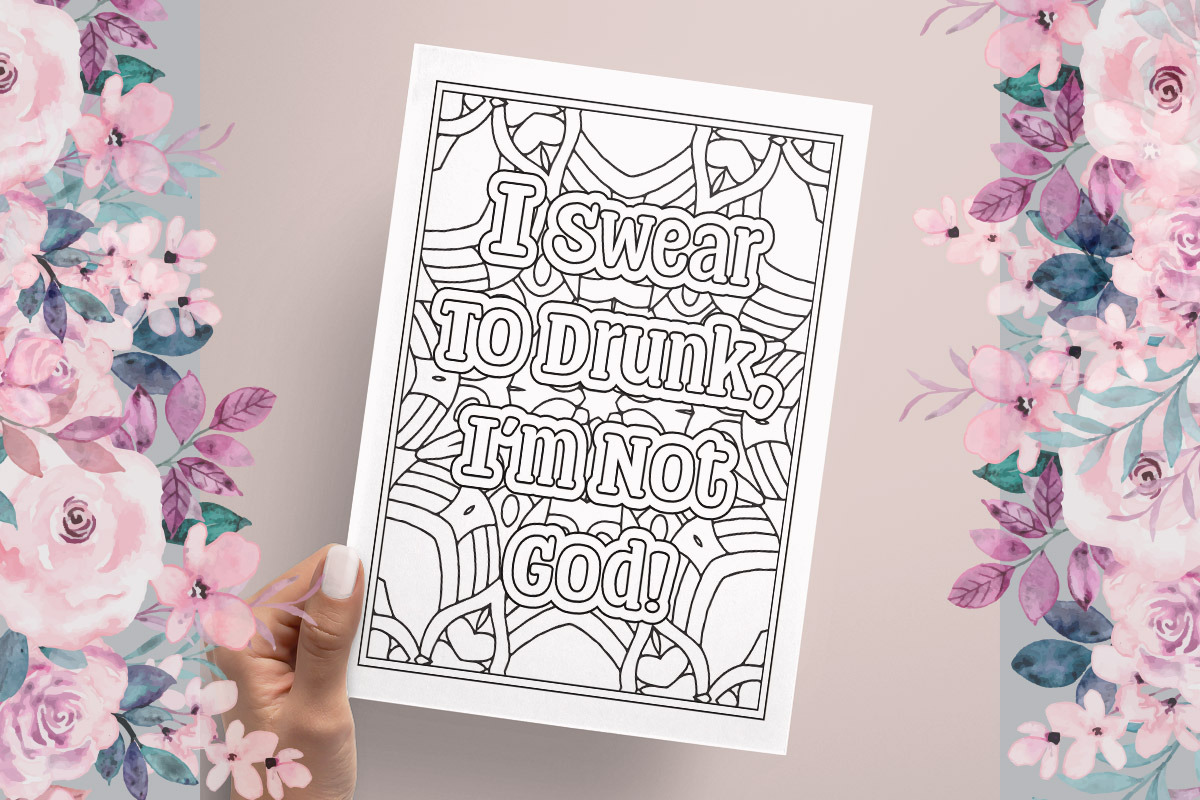 Drinking Quotes Coloring Pages, an Object Graphic by protabsorkar11
