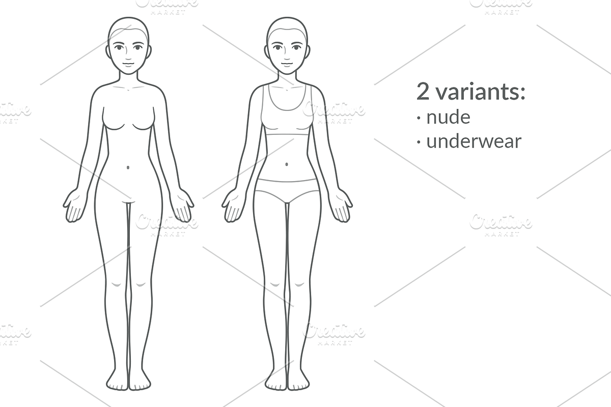 Female body chart medical diagram, a Healthcare Illustration by Irina Mir (Photo 2 of 2)