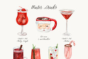 Winter Drinks Christmas Cocktails, a Food Illustration by Catch the Dream Art (Thumbnail 2 of 8)