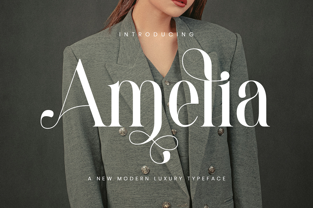 Amelia - Modern Serif Font, a Serif Font by Aqeel_Art (Photo 1 of 12)