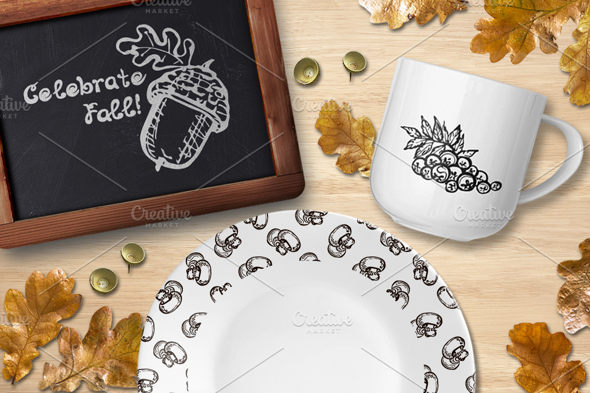 Fall elements, cards and patterns, an Illustration by AV Design (Photo 5 of 7)