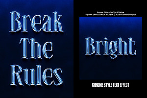Chrome Style Square,Poster Text Eff, a Layer Style Add-On by iDoodle Studio