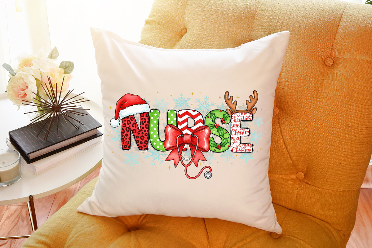 Christmas Nurse,Cute Santa PNG, an Illustration by Sublimation Artist (Photo 9 of 9)