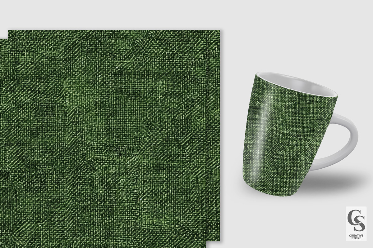 Green Denim Texture Digital Papers, a Texture Graphic by Creative Store (Photo 3 of 5)