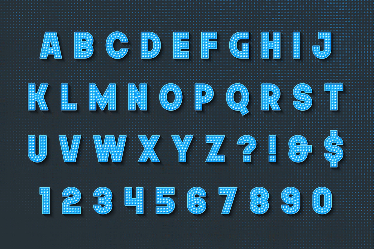 Bright lights show alphabet design, an Object Graphic by RevelStockart (Photo 4 of 8)