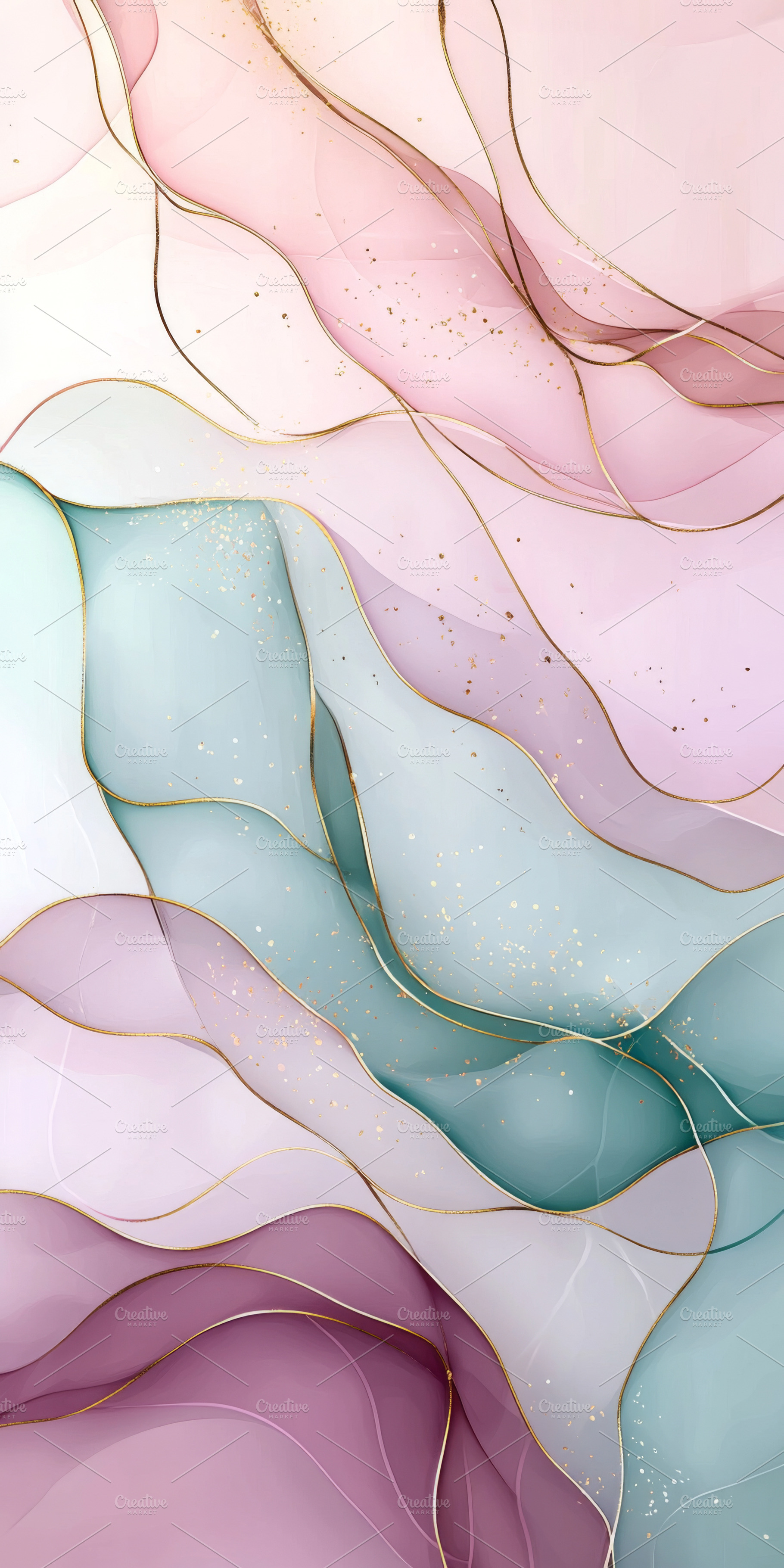 Delicate floral pattern with waterco, a Photo by Dvoevnore photos