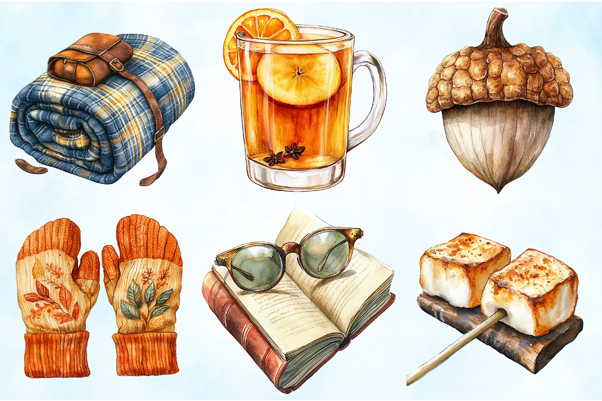 Sweater Weather Elements Clipart, an Illustration by Craft Nest (Photo 3 of 9)
