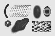 120 Vector Dither Textured Clip Arts, a Graphic by softulka (Thumbnail 9 of 16)