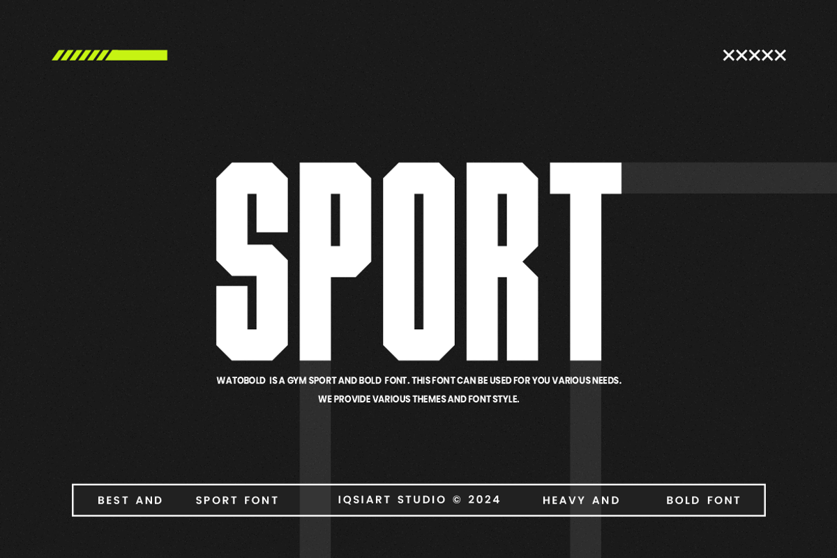 Watobold - Sport Tall Font, a Sans Serif Font by Iqsiart Studio (Photo 5 of 7)