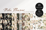 Watercolor flower - Boho leaves Set, an Illustration by Beigetime (Thumbnail 8 of 9)