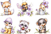 Whimsical Spring Animal Clipart, an Illustration by Designking (Thumbnail 4 of 5)