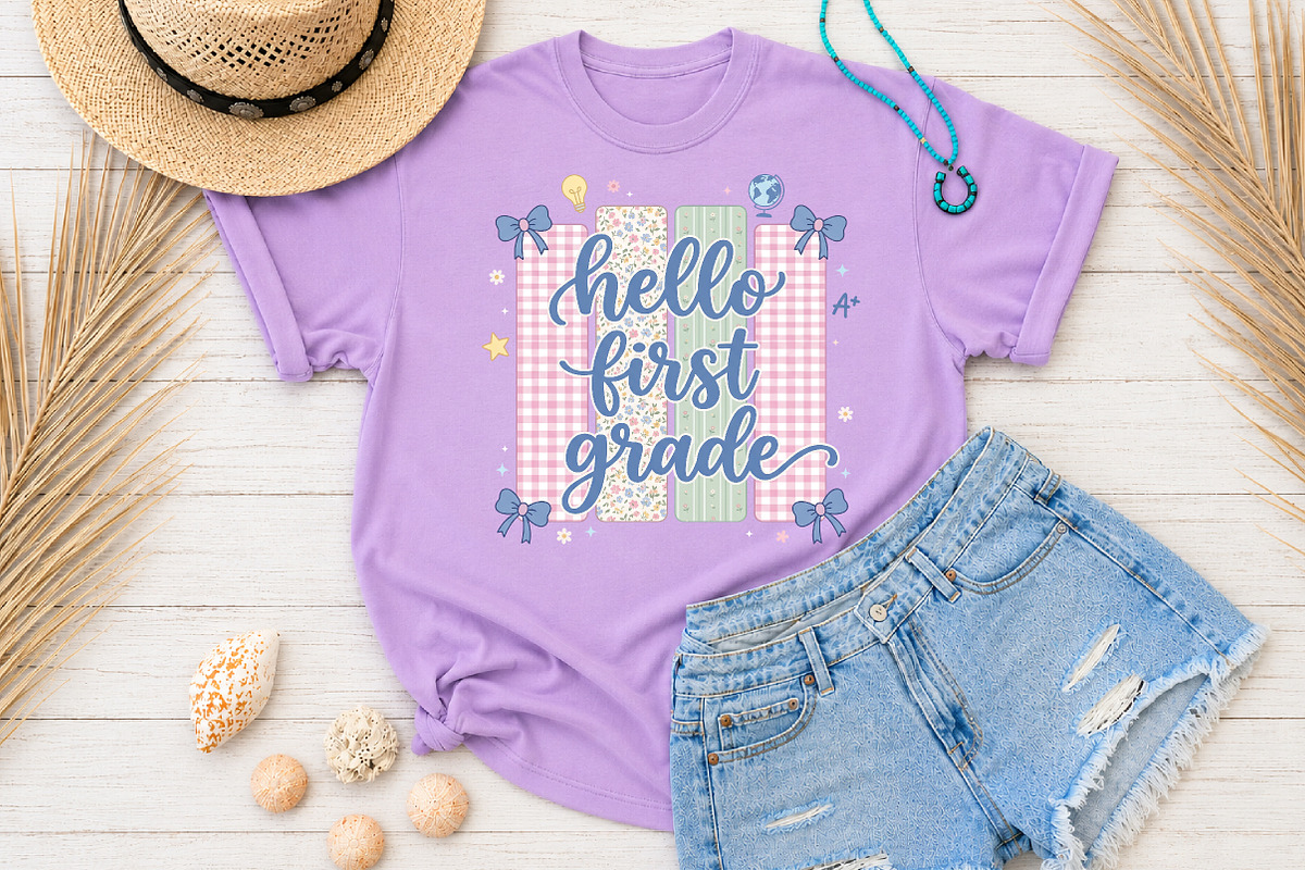 Hello First Grade, Back to School, a Seasonal Illustration by Rose Art (Photo 4 of 7)