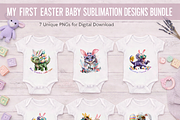 Baby First Easter T-Shirt Design Set, a Seasonal Illustration by InkyQueenArt (Thumbnail 1 of 6)