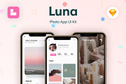 Luna Photo App UI Kit, an UI Kit Template by Aurora. (Thumbnail 1 of 7)