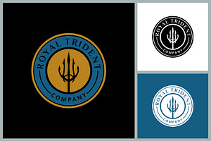 Circle Trident Neptune Stamp Emblem, a Branding & Logo Template by Atlantis X Nurman Arbai