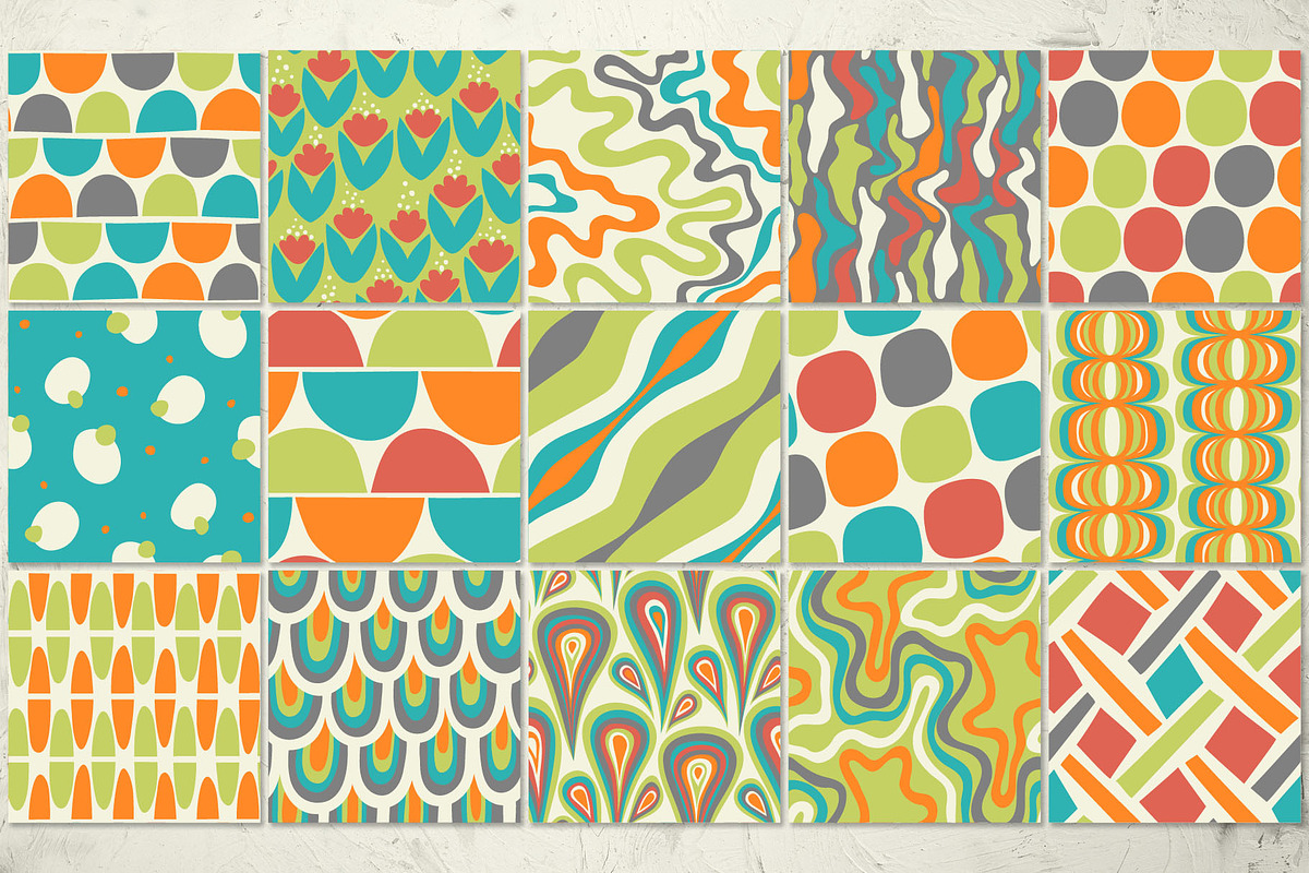 HAPPY COLORS, 30 patterns, a Pattern Graphic by pineart (Photo 3 of 6)