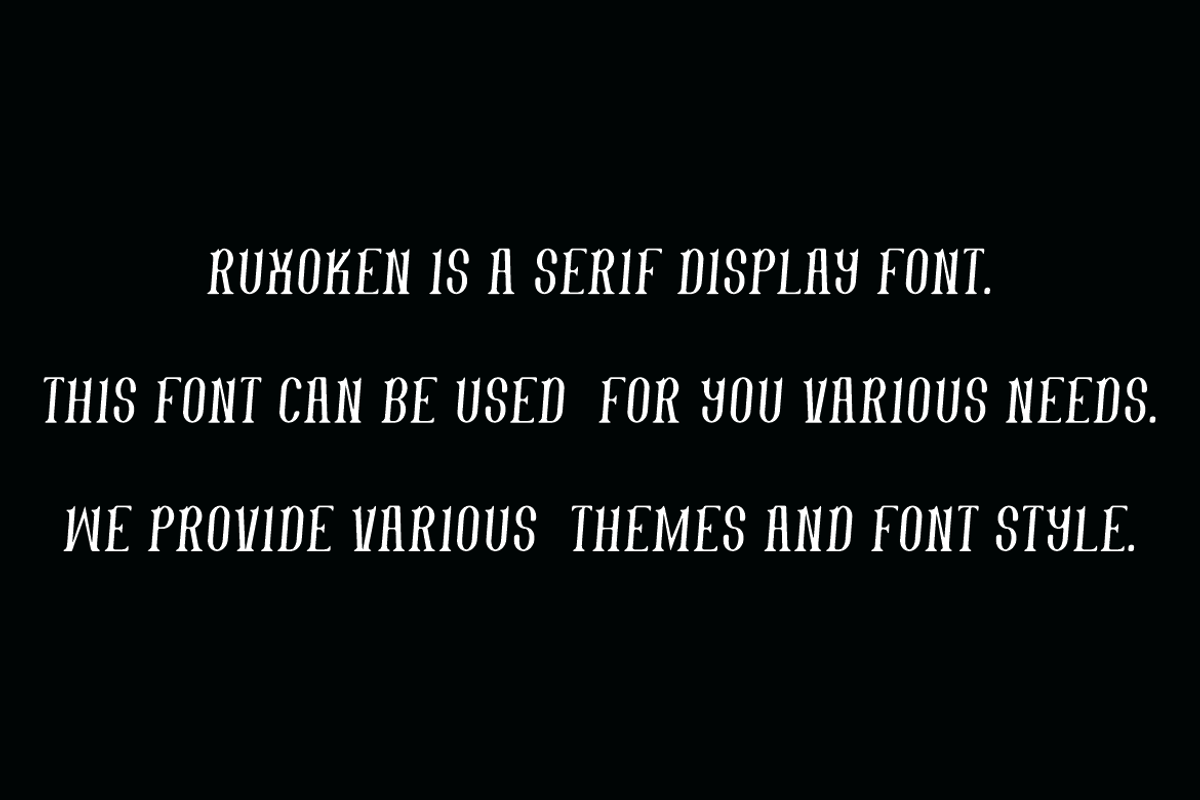 Ruxoken - Elegant Serif Font, a Serif Font by Iqsiart Studio (Photo 4 of 6)