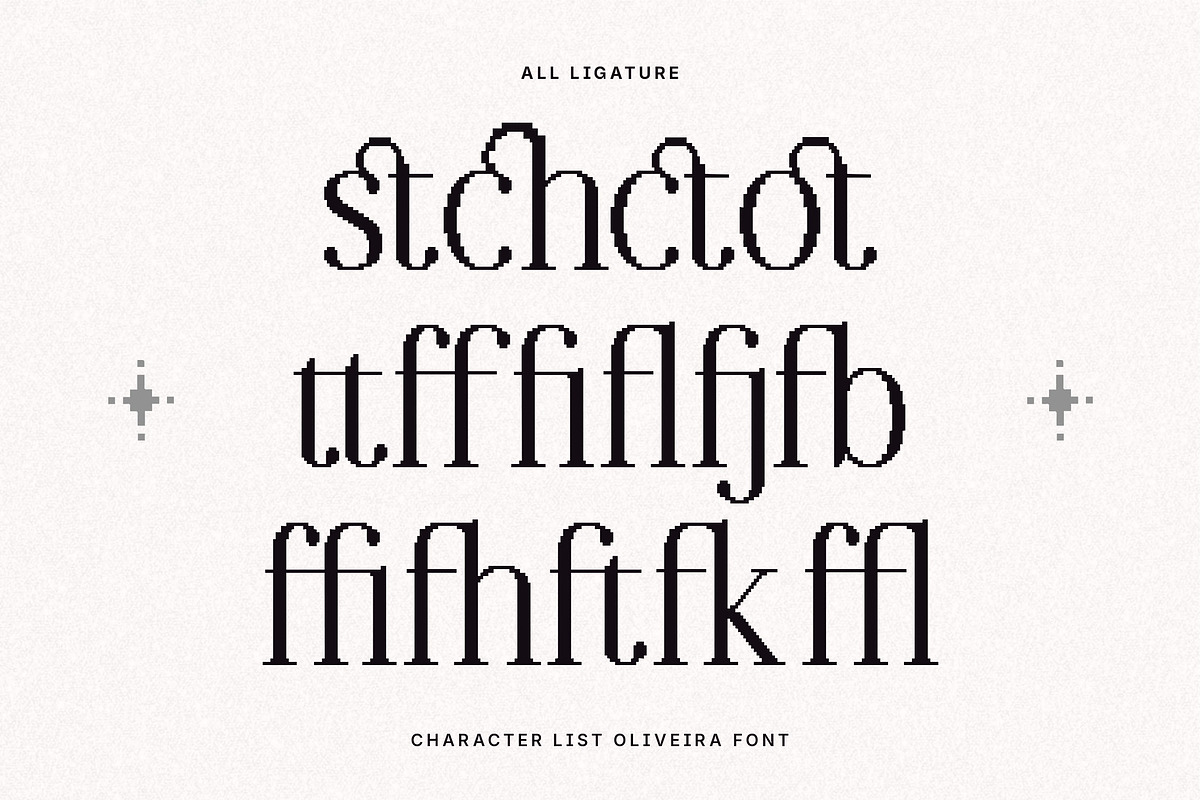 Oliveira - Modern Elegant Pixelated, a Serif Font by Typia Nesia (Photo 4 of 14)