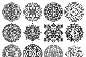 100 Vector Mandala Ornaments