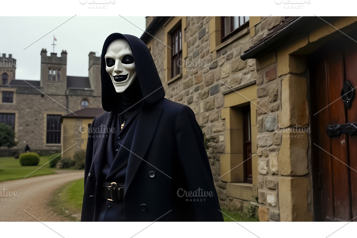An ominous and frightening man in a, a Graphic by TatsianaSalauyova