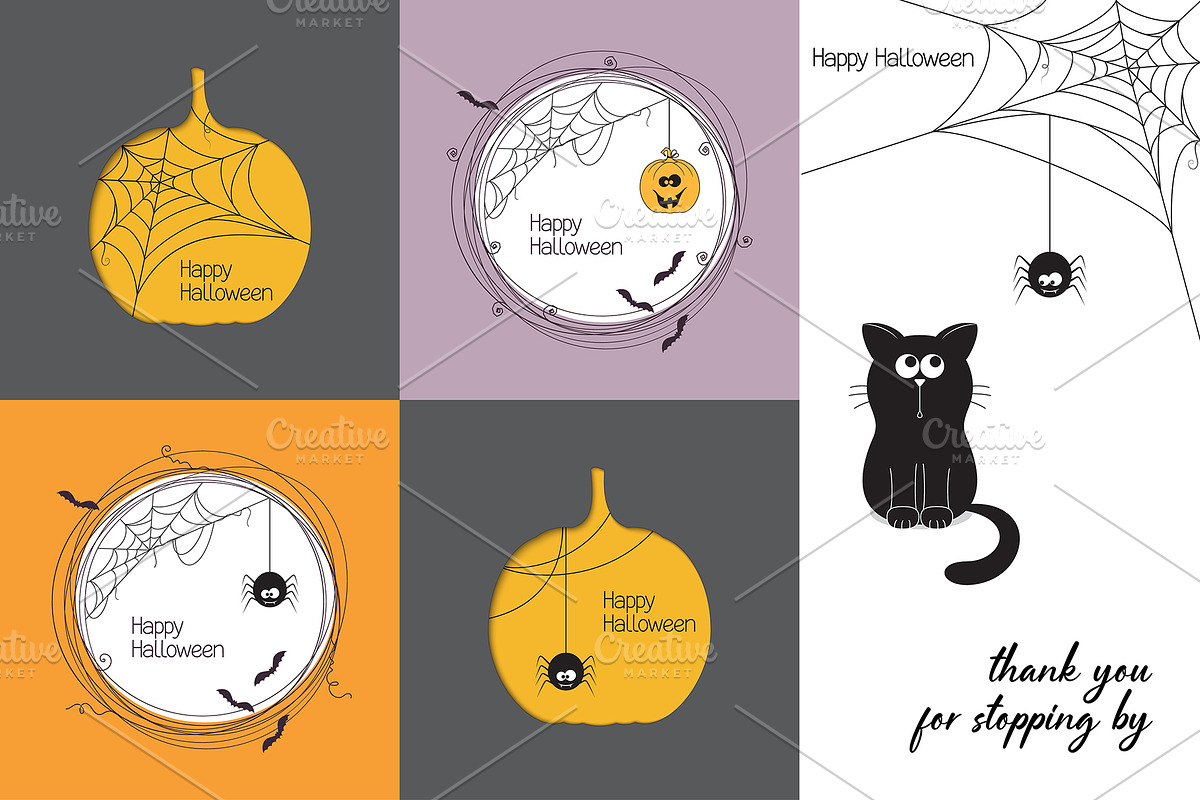 16 Halloween banners and cards, a Background Graphic by InkySplash (Photo 5 of 5)