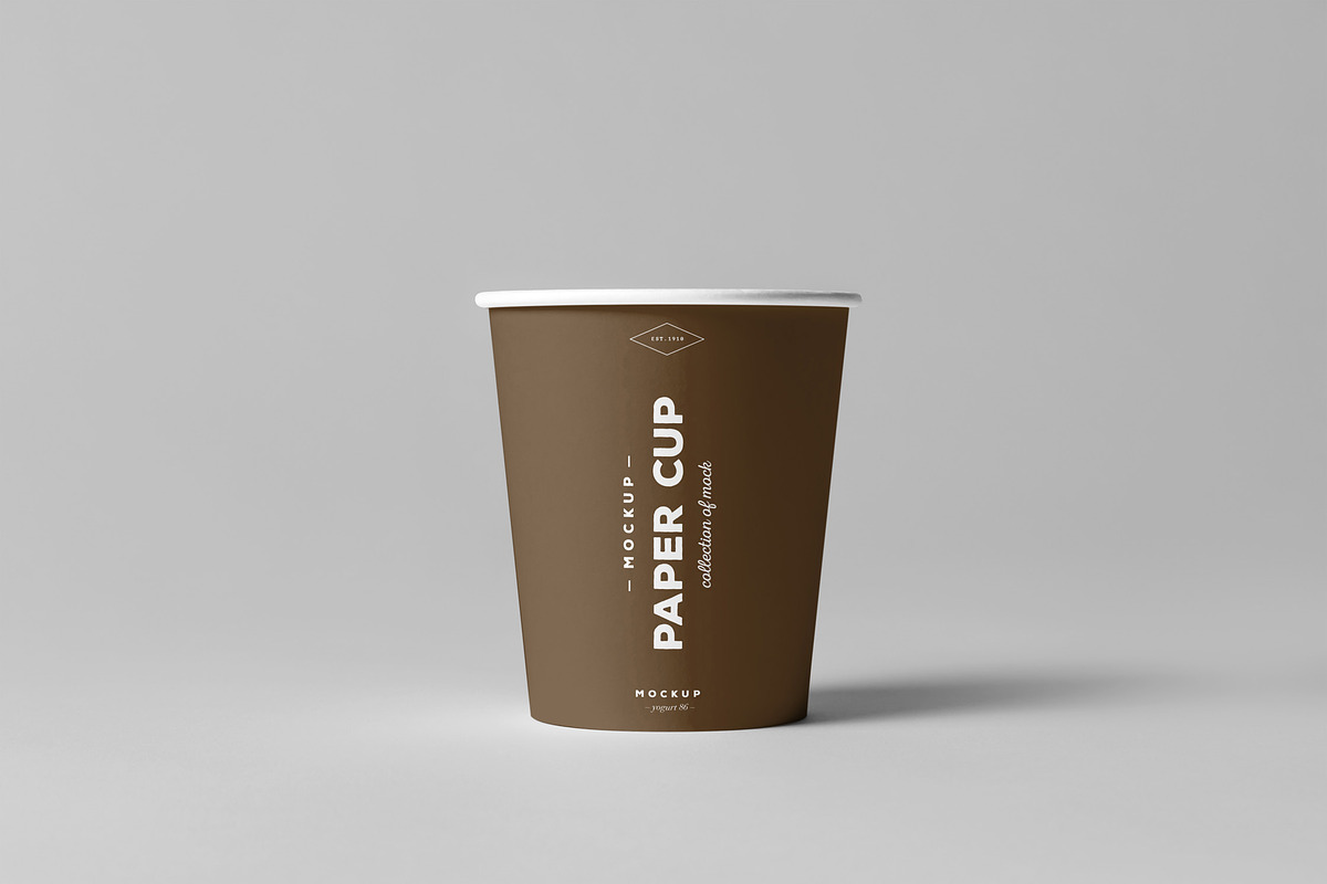 Paper Cups Mock-up, a Cups & Container Mockup by Yogurt86 (Photo 2 of 9)