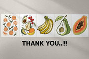 Fruit Gallery Wall Art Set, a Wallpaper Graphic by Helospace (Thumbnail 10 of 10)