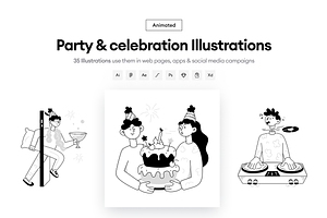 Party and Celebration illustrations, a Person Illustration by Vectors Market