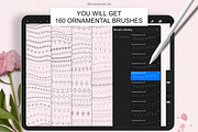 Procreate - Ornamental Tattoo Brush, a Brush Add-On by DiBrush Studio (Thumbnail 4 of 7)