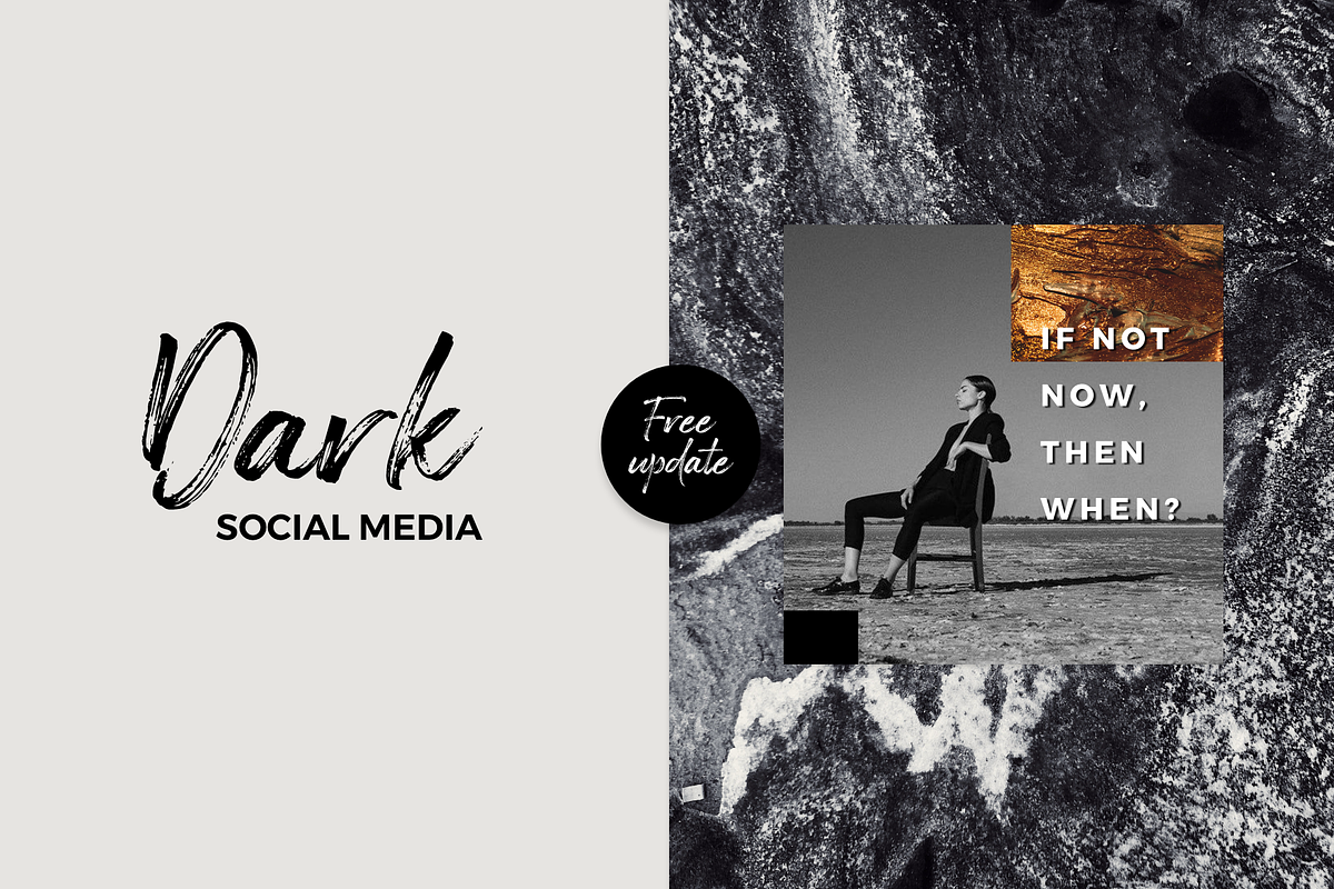 Dark Social Media Pack, a Social Media Template by RedRiver Studio (Photo 12 of 17)