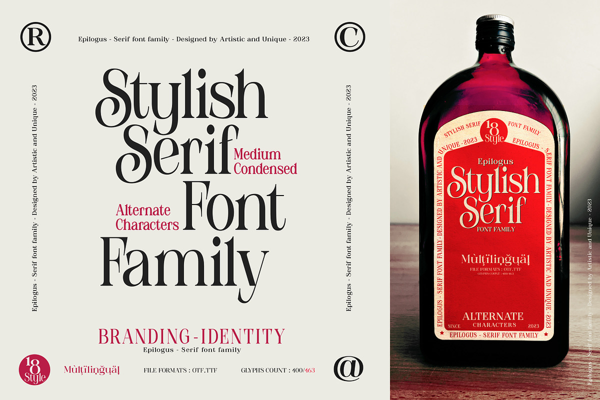 Epilogus - Serif font family, a Serif Font by Artistic & Unique (Photo 6 of 15)