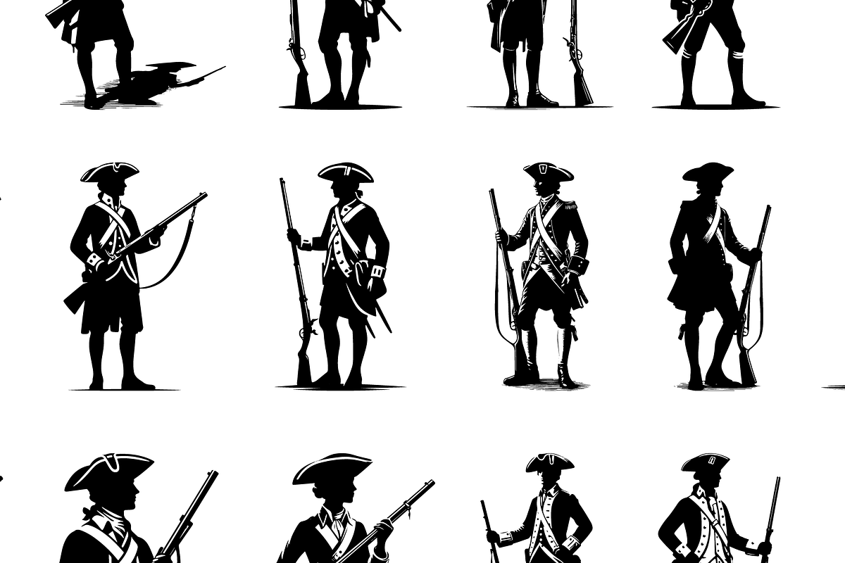 Revolutionary Soldier Silhouette Set, an Object Graphic by RT Studio (Photo 3 of 3)