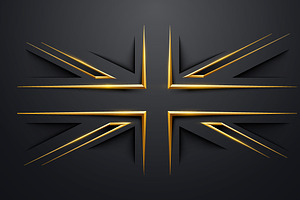 Luxury Dark Great Britain Flag, a Background Graphic by Black White Mouse Design