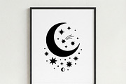 50 Crescent Moon with Stars, an Empty State Illustration by Amazin_art (Thumbnail 15 of 47)