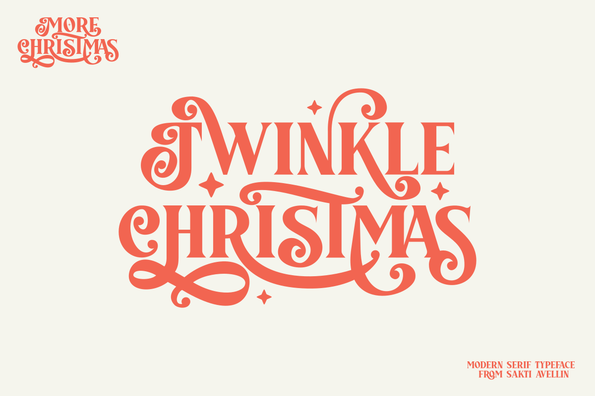 More Christmas - Modern Serif Font, a Serif Font by SaktiAvellin (Photo 4 of 10)