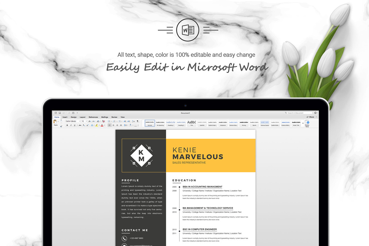 Resume Template 4 Page | CV Template, a Resume Template by ResumeInventor (Photo 5 of 6)